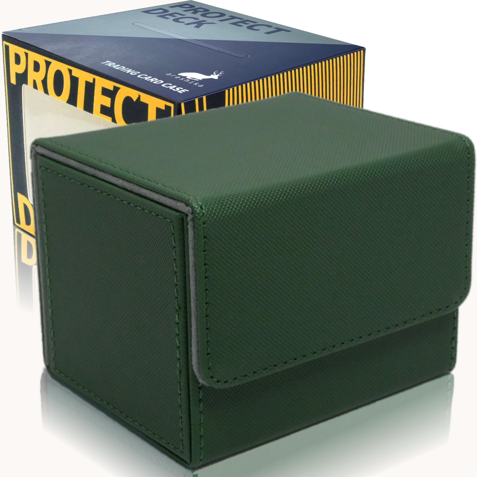 

Чехол для коллекционной карты Areshika Protect Deck, кожаный чехол для магнитной колоды (зеленый) зелёный