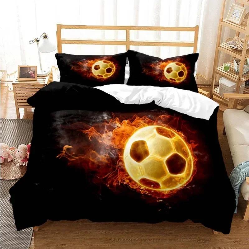 Football Bedding Sets Soccer 3D Duvet Cover Bedding Set Comforter Linen Pillowcases Home Decor Single Double Twin King Queen