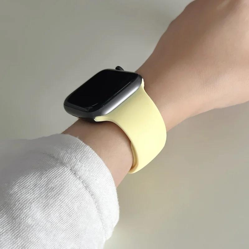Straps For Watch 10 46 Mm 49mm 44 Mm 45mm 40mm 42mm 41mm 38mm Sport Bracelet iWatch Series 9 8 7 SE Ultra 2 Silicone Band
