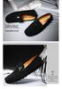 Men's Large Slip-on Cowhide Loafers - Lightweight Matte Leather Office Shoes