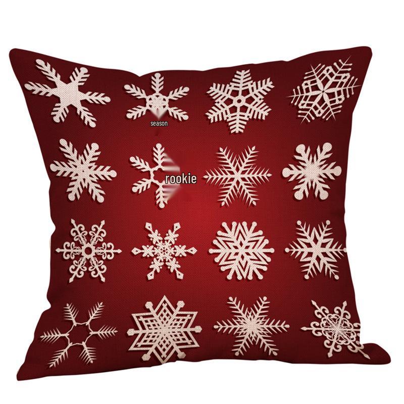 Red Christmas Pattern Sofa & Car Cushion Pillow Cover 45*45 cm