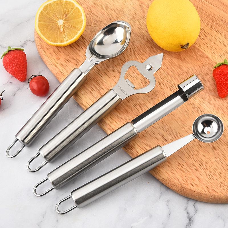 Stainless Steel Ice Cream and Fruit Scoop - Multi-functional Kitchen Tool