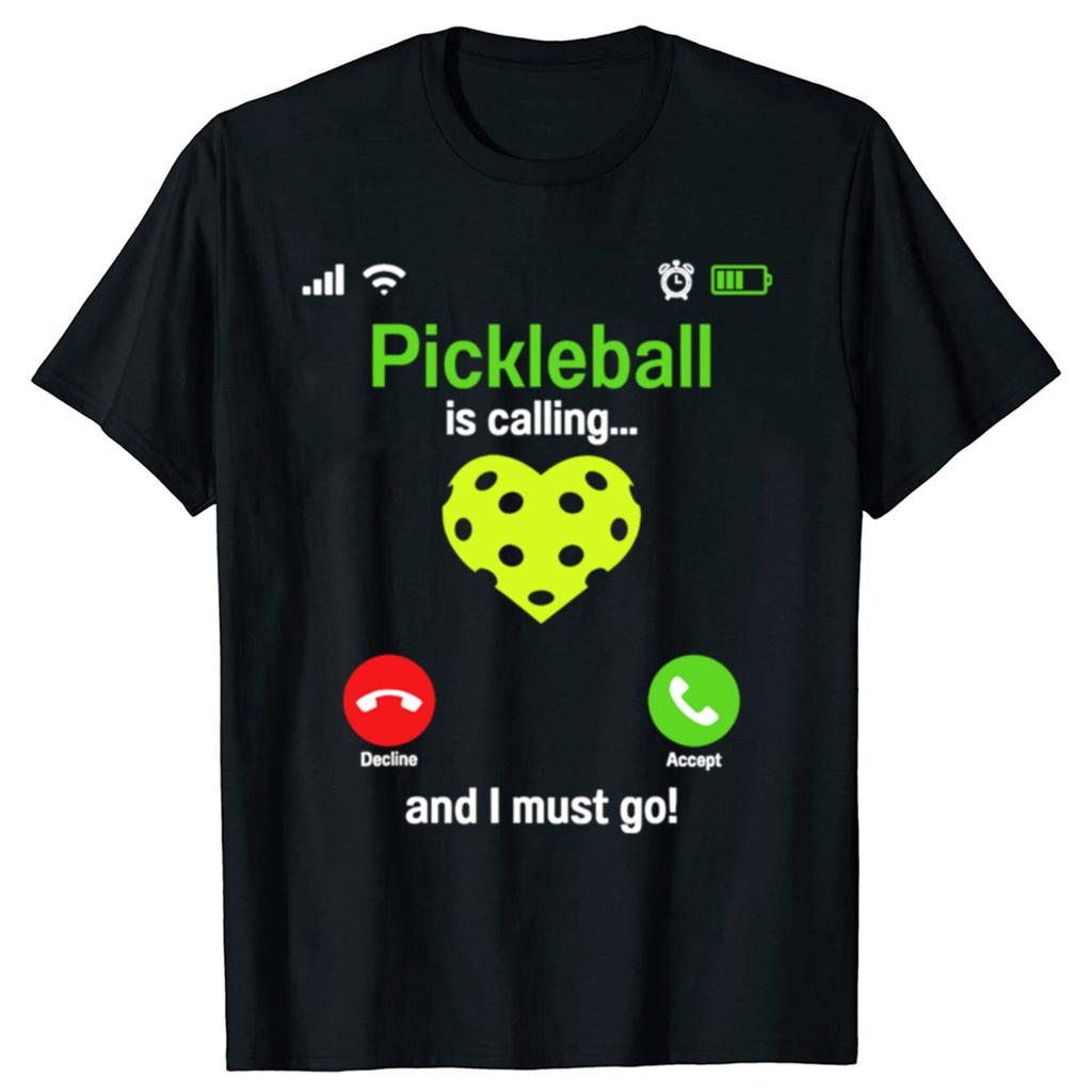 Pickle Ball Is Calling Sport Funny Pickleball Vintage Player T Shirts Tee Tops ShortSleeve Tshirt Clothing Basic Tshirts