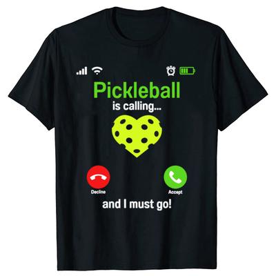 Pickle Ball Is Calling Sport Funny Pickleball Vintage Player T Shirts Tee Tops ShortSleeve Tshirt Clothing Basic Tshirts