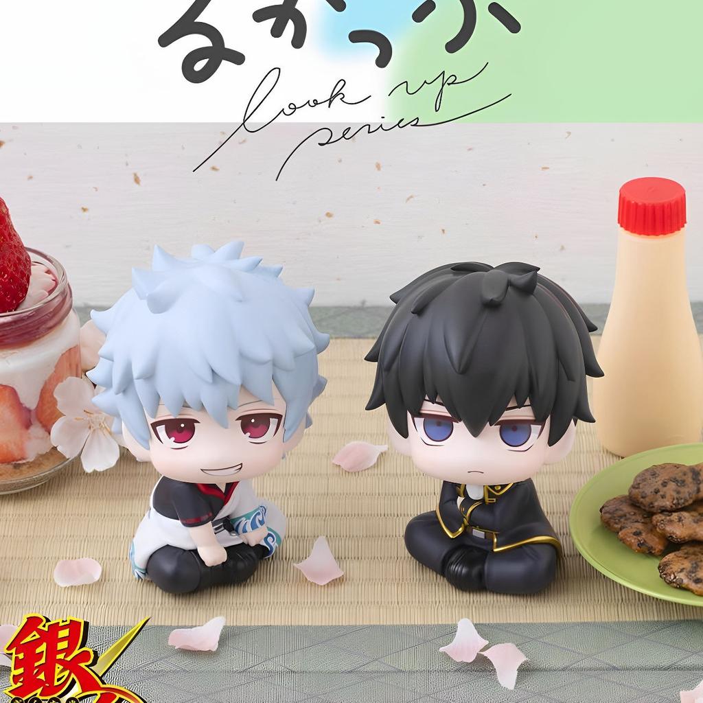 Hot New Silver Soul Sakata Gintoki Tsukichiro Handmade Q-Version Look Up Doll Anime Model Ornament Gift