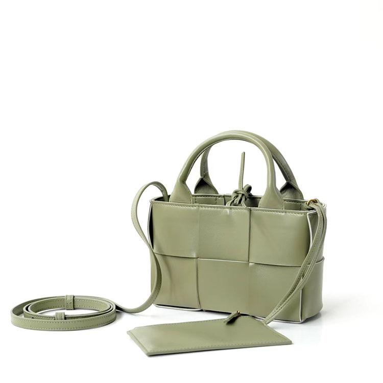 Gaoding Full Leather Vegetable Basket Inside And Outside Sheepskin Woven Handbag Mini Tote Bag Women's Single Shoulder Crossbody Bag