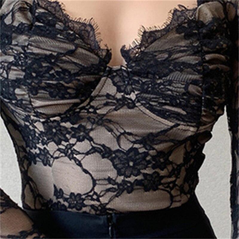 Elegantní dámské letní halenky duté dámské topy dámské krajkové košile halenka košilka femme blusas blusa feminina top s dlouhým rukávem