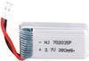 2x LiPo Batteries 3.7V 380mAh with USB Cable – Compatible with Hubsan X4 H107C H107D H107L, Syma X11 X11C, HS170 – for RC Quadcopters and Helicopters