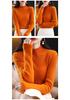 Women's Slim Fit High-Neck Wool Sweater - Long Sleeve Knit Base Layer for Autumn/Winter