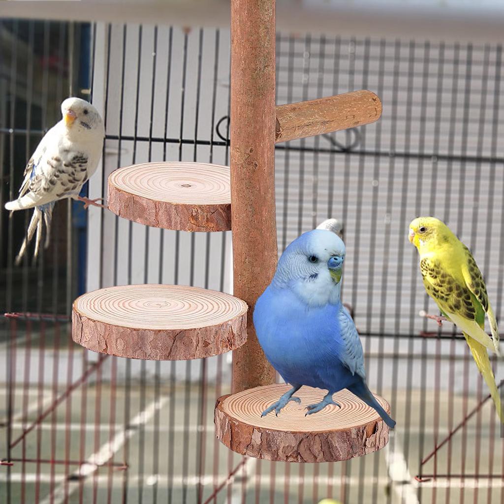 Bird Perch Stand Toy Durable Bird Cage Standing Resting Perches For Parrots Parakeets Birds Lovebirds Finches Climbing Standing