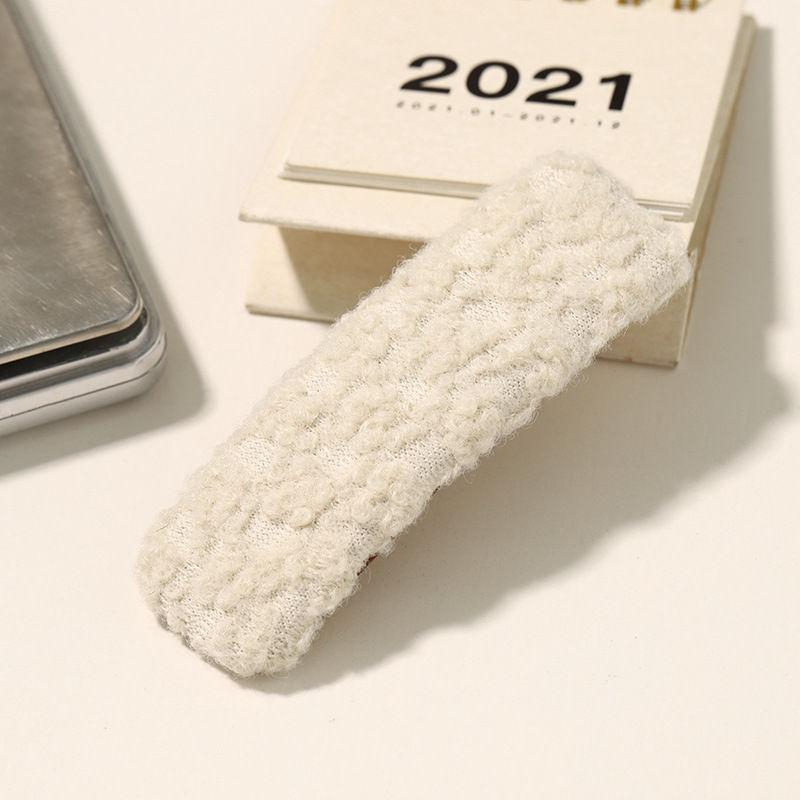 Accessories Clip Hair Headdress Bang Solid Color Side Hairpin Bb Clip Woolen Barrettes