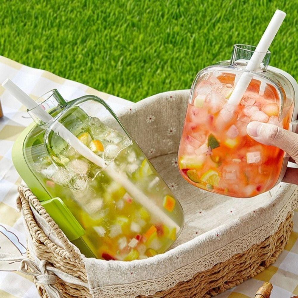 Press Type Cooling Cup Water Bottle Easy Release Ice Make Bottle Ice Cube Mold  Summer