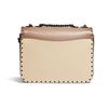 Coach Madison 23 Camellia Metal Buckle Flap Chain Studded Snake Detail Leather Crossbody Bag Medium Women crossbody bag Milk-Tea C3758-V5SNE