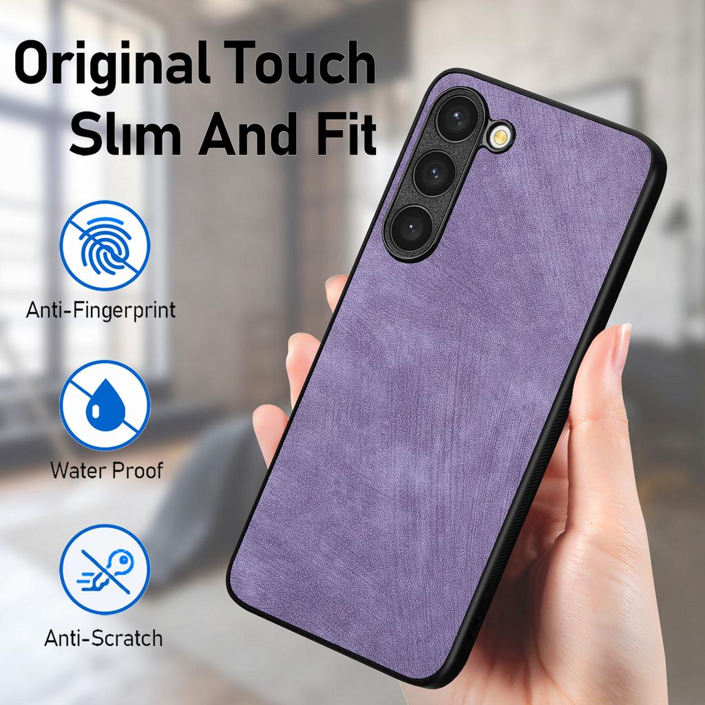 For Samsung Galaxy S22+ 5G Case Shockproof Slim Retro Leather Phone Back Cover