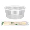 Yongduo 450ml Round Disposable Plastic Food Containers (450-Pack)