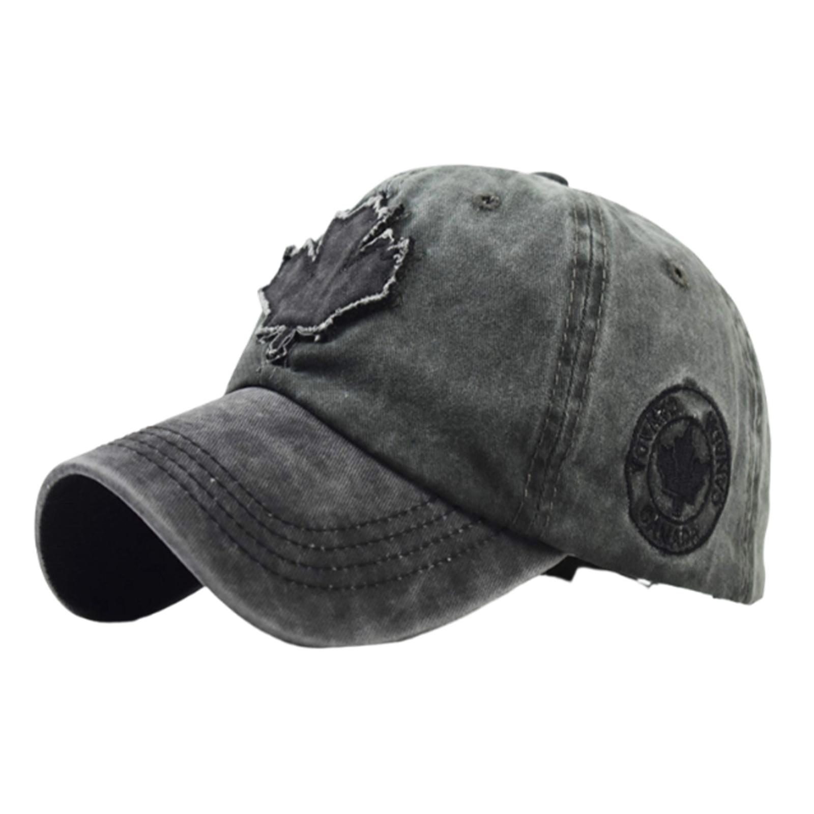 Canadian Maple Leaf Embroidered Baseball Cap, Unisex Baseball Cap, Sun Hat, Outdoor Casual Hat. One Size