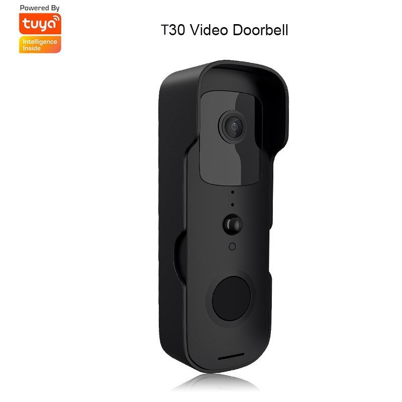 

Smart WIFI Video Doorbell Wireless Home Non-opening Anti-theft Monitoring Doorbell Video Intercom V30S black 1