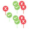 10Pcs Voting Paddles Classroom Event Supplies Answer Board Double Sided Interaction Signs for