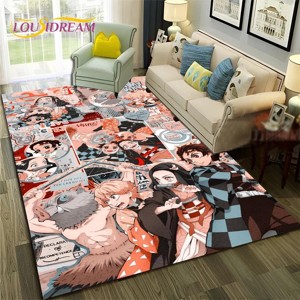 Kamado Nezuko Demon S-Slayer Anime Carpet Rug for Bedroom Living Room Home Sofa Decoration,Children Game Large Decor Floor Mat