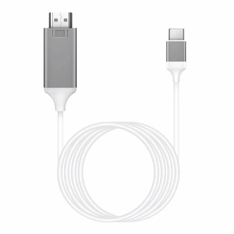 

Usb C - HDMI-совместимый 4k/30hz видеокабель 1080p Type C 3.1 HDTV шнур тот же экран для Macbook Pro Chromebook Pixel белый