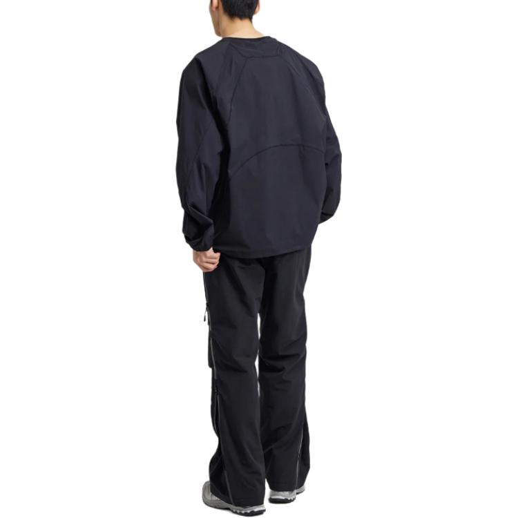 Salomon Solid Color Elastic Waist Straight Loose Casual Pants Unisex bottoms Black LC2392100