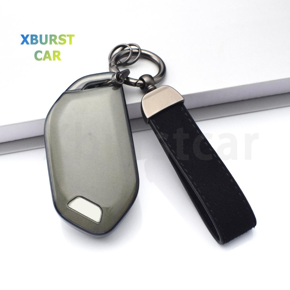 Auto Car Key Case Cover Shell Fob Transparent Tpu For Kia Picanto Ev9 Sorento Mq4 Carnival K8 Morning K5 Carens Rio Seltos