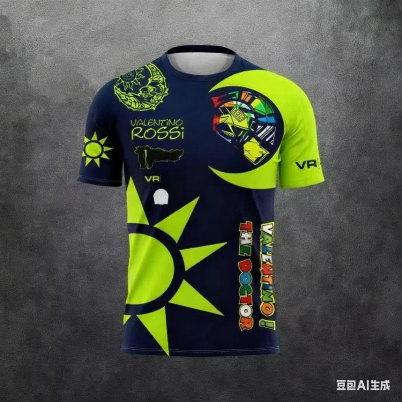 2025 Nuovo N.46 Valentino Rossi Appassionato Motorsport Uomo Bambini Commemorativa Estiva Moda Traspirante T-Shirt Magliette Grafiche