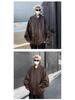 Men's Trendy PU Leather Motorcycle Jacket – Spring/Autumn, High-End Look, Handsome Casual Loose Fit, Lapel Design.