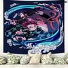 Demon Slayer Wall Tapestry Aesthetic Wall Hanging Printed Fabric Blanket Decorative Tapestries For Bedroom Living Room Home Decor