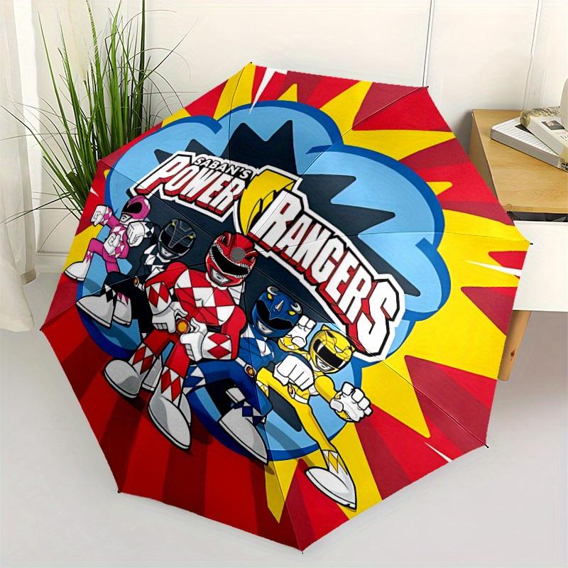 1pz Power Rangers Eroi Ombrello Automatico Antivento, Leggero per Donne/Uomini, Regalo di Natale Perfetto a0811228