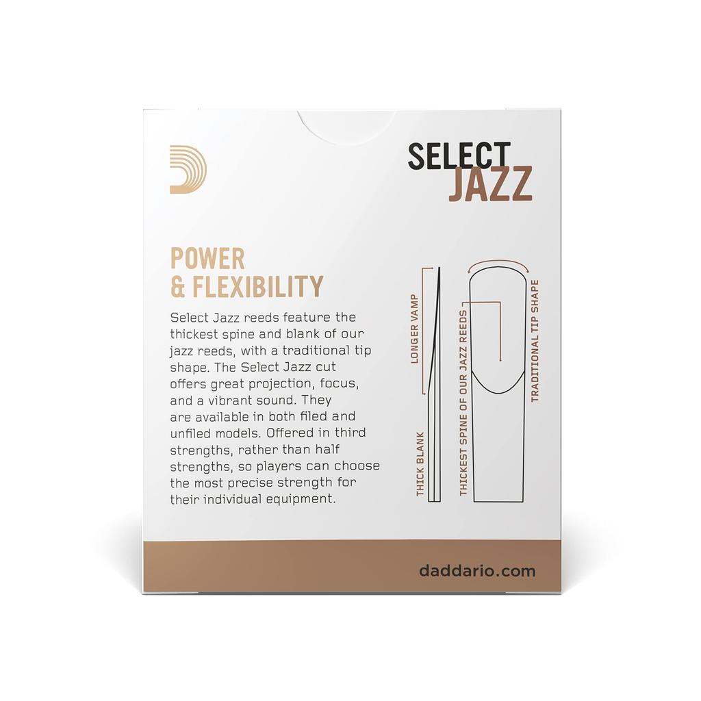 D'Addario WoodWinds Alto Saxophone Reeds SELECT JAZZ UNFILED RRS10ASX4S [Hardness: 4S] 10-pack