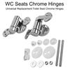 2Pcs Zinc Alloy Toilet Slow-Down Hinge Replacement For Wooden Toilet Adjustable Pew Hinges Connecting Cover Slow-down Fittings