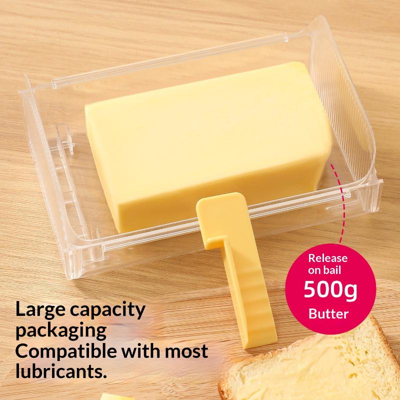 *Storage Box Plastic Compartmentalized Fresh-keeping Storage Container Butter Cutting Refrigerator Frozen Cheese Slice Cutter