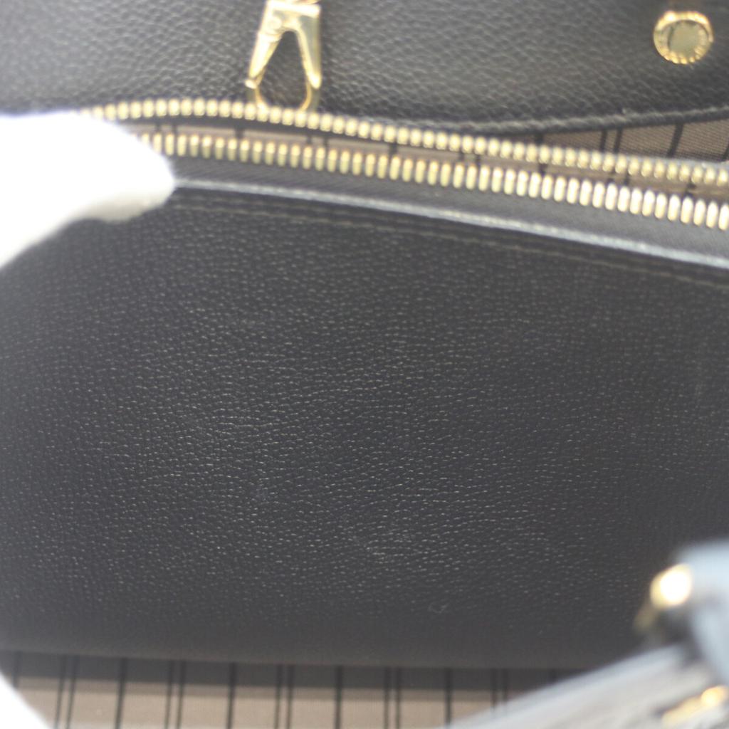 Louis Vuitton 16 Years M41048 Black Enprint Montaigne MM Handbag blackUsed