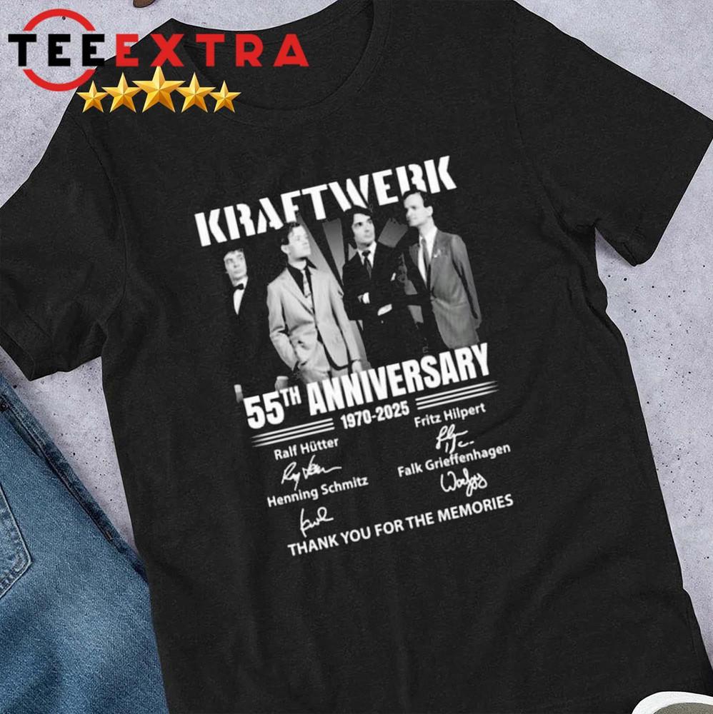 

Kraftwerk 55th Anniversary 1970-2025 Thank You For The Memories t shirt BL158 Unisex T-Shirt L