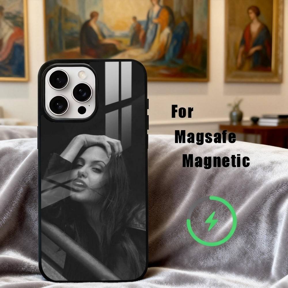 

Bold A-Angelina J-Jolie Actress Phone Case For iPhone 17,16,15,14,13,12,Plus,Pro,Max for Magsafe Magnetic Wireless Charging iPhone17Pro
