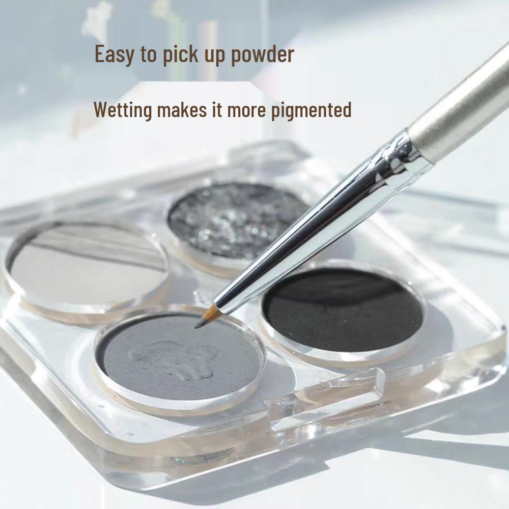 

Набір лайнерів для очей «Гусячі лапки» та пензлик для висвітлення під очима Angled Eyeliner Brush + Straight Eyeliner Brush срібний