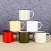Tazza smaltata vintage con manico 120/240/350/500ML Resistente al calore Grande capacità Tazza da bere per tè, latte, acqua, caffè Decorazione retrò