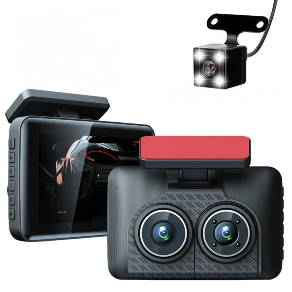 Drive Front and 3 32GB SD Card Large 12 Million Parking 170 Degree Wide 1080P Full WDR Security WDR Loop Impact Voice Japanese Manual Recorder, Rear,