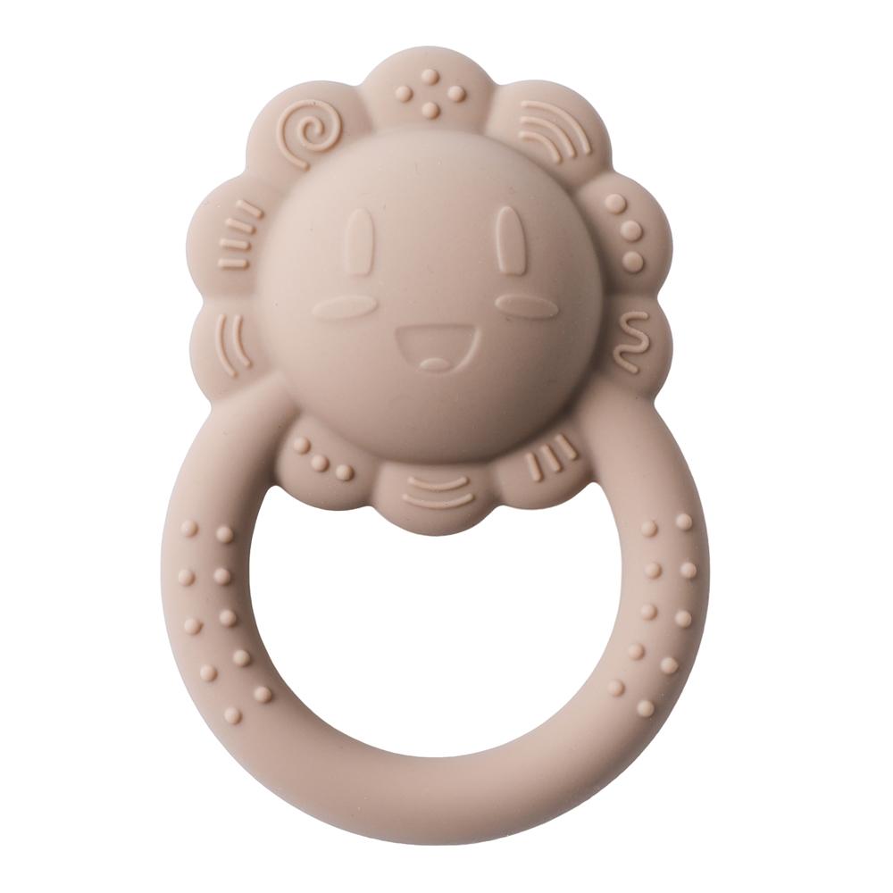 Silicone Teether For Babies Food-Grade Teething Toy Rattle 0-12 Months Baby Sensory Toy Bear Hand Bell Silicone Teething Toy