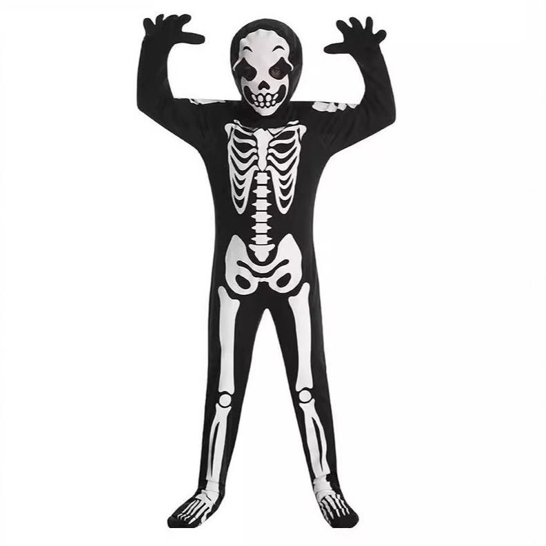 Halloween Skeleton Monster Cosplay Costume Skeleton Night Light Jumpsuit Carnival Horror Party Costume