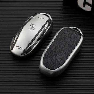 Leder TPU Auto Smart Key Cover Fall Fob für Tesla Modell X Modell S Modell 3 Modell Y Schlüssel Shell tasche Halter Schutz Zubehör