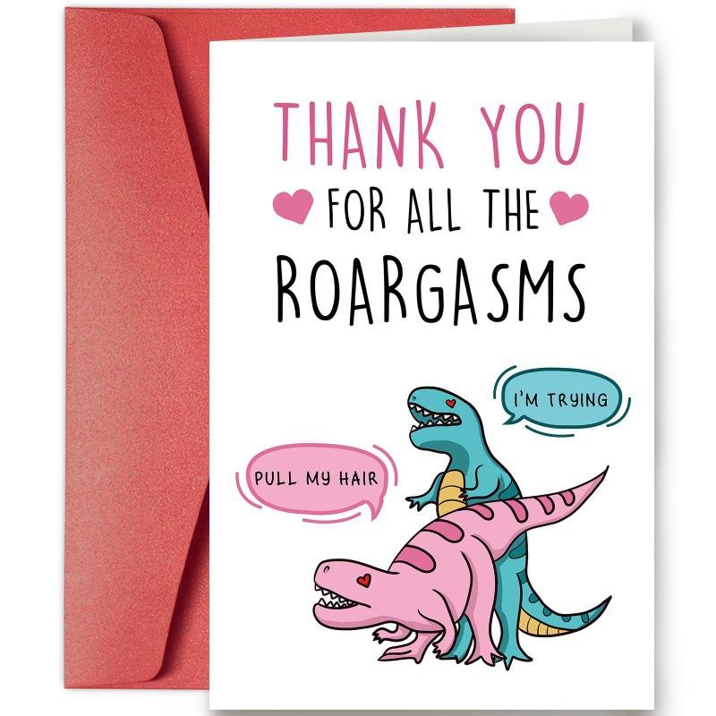 

1 комплект Подарок на день рождения паре Забавная поздравительная открытка с конвертом Интересная шутка Юмористическая открытка на годовщину белый