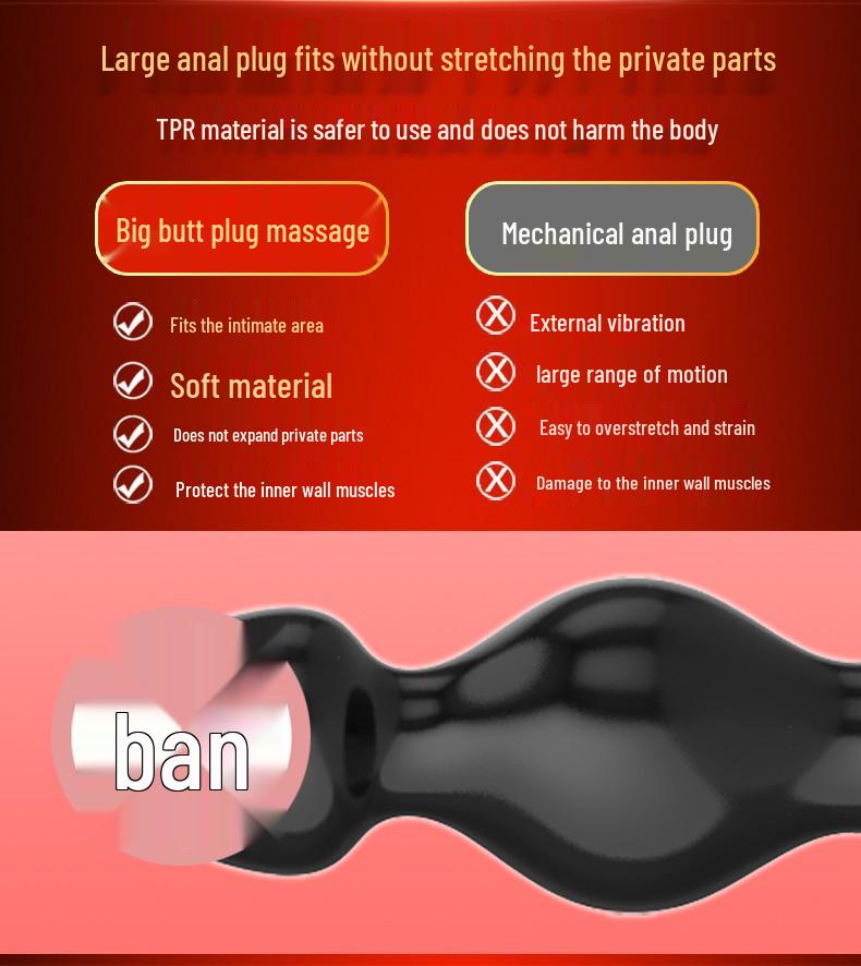 Vergnügen Schwerlast Groß Analplug & Perlen für Paare