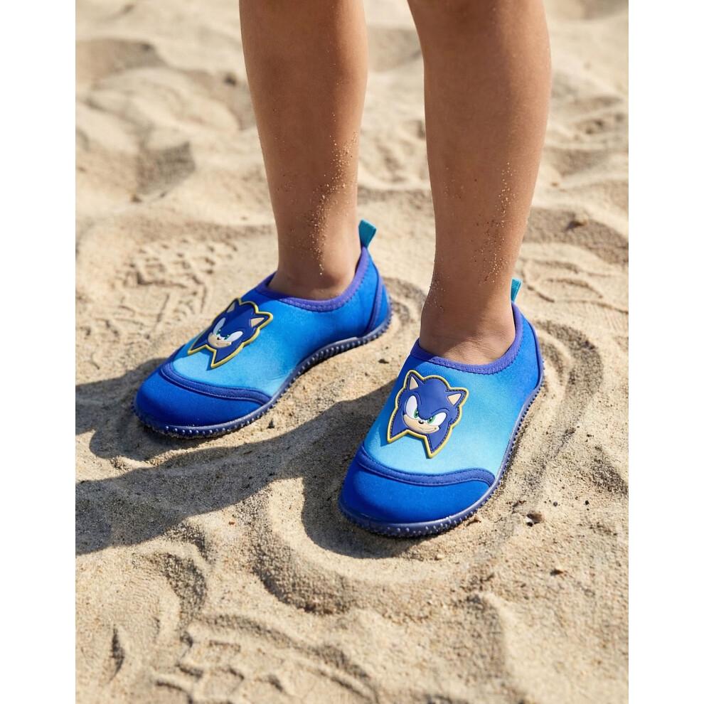 (10 UK Child) Sonic the Hedgehog Aqua Shoes (Boys Blue)