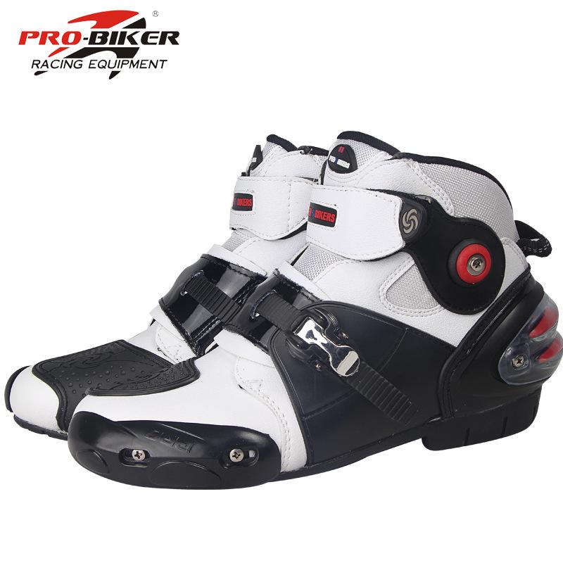 

Motorcycle Riding Shoes Men s Four Season Short Boots Anti Fall Slip Racing Knight 42 білий
