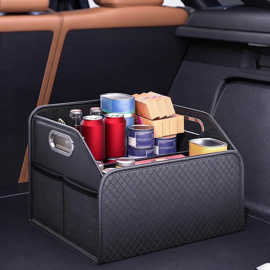 Trunk Organizer For SUV Foldable With Handles Folding Car Trunk Storage Organizer For SUV RV Sedan Automotive Vehicle