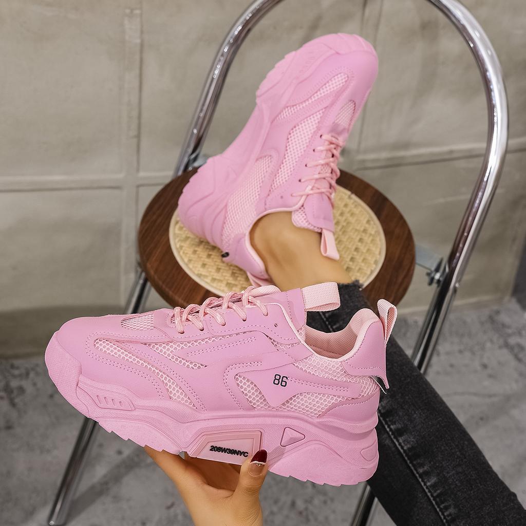 Fashion Women Trend Lace Up Casual Sneakers 2024 New Women Fashion Platform Designer Shoes Outdoor Comfortable Sneakers Zapatos De Mujer