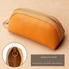 Car Key Case Faux Leather Key Bag Key Chain Pouch Zippered Car Key Bag with Metal Ring for Men Women