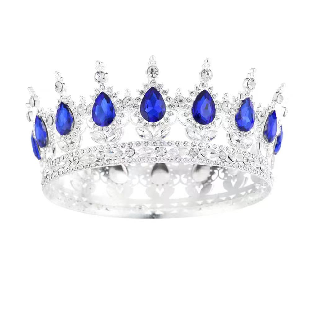 New Bridal Crown Headpiece - Exquisite High-end Wedding Birthday Party and Cake Decoration - Bridal Hair Accessory - Round Crown Tiara